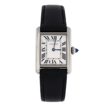 Cartier Must de Cartier Tank Quartz Watch Stainless Steel and Leather 22