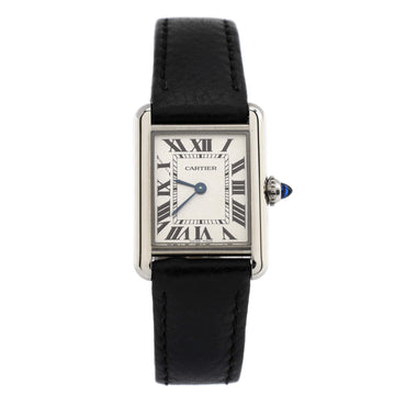 Cartier Must de Cartier Tank Quartz Watch Stainless Steel and Leather 22