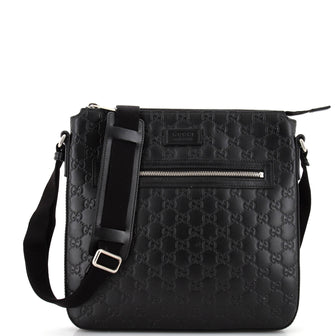 Gucci Signature Zip Messenger Bag Guccissima Leather Medium