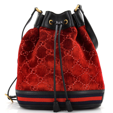 Gucci Bucket Bag GG Velvet Medium