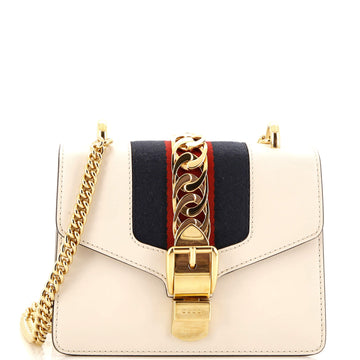 Gucci Sylvie Chain Shoulder Bag Leather Mini