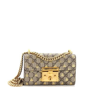 Gucci Padlock Chain Tote Printed GG Coated Canvas Small