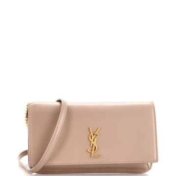 Saint Laurent Classic Monogram Phone Holder Shoulder Bag Leather