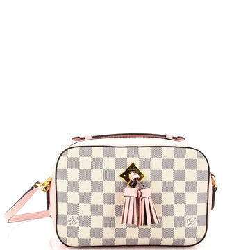 Louis Vuitton Saintonge Handbag Damier with Leather