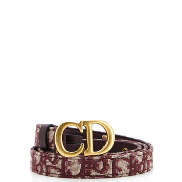 Christian Dior Saddle Belt Oblique Canvas Thin