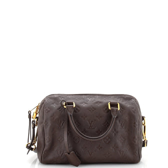 Louis Vuitton Speedy Bandouliere Bag Monogram Empreinte Leather 25