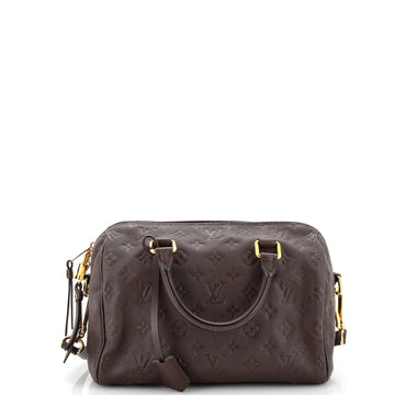 Louis Vuitton Speedy Bandouliere Bag Monogram Empreinte Leather 25