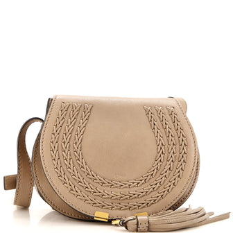 Chloe Marcie Tassel Crossbody Bag Whipstitch Leather Mini