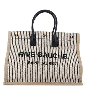 Saint Laurent Rive Gauche Shopper Tote Canvas Large