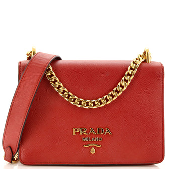 Prada Chain Flap Crossbody Bag Saffiano Leather Mini