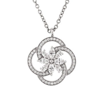 Tiffany & Co. Victoria Key Cluster Pendant Necklace Platinum with Diamonds Small