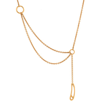 Hermes Chaine d'Ancre Punk Double Strand Necklace 18K Rose Gold