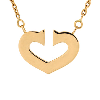 Cartier C Heart de Cartier Pendant Necklace 18K Yellow Gold