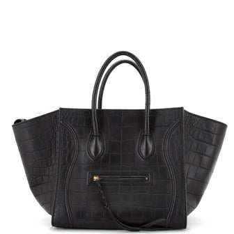 Celine Phantom Bag Crocodile Embossed Leather Medium