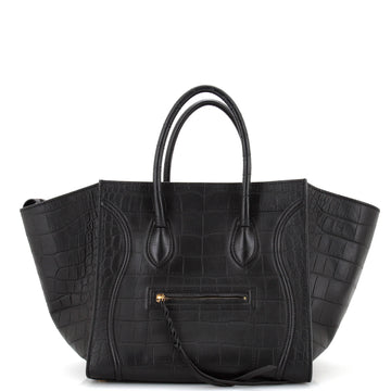 Celine Phantom Bag Crocodile Embossed Leather Medium