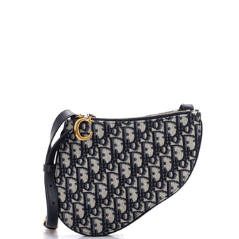 Christian Dior Saddle Triple Zip Crossbody Pouch Oblique Canvas