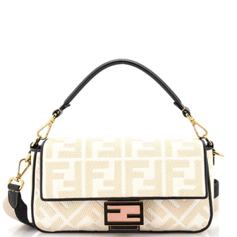 Fendi Baguette NM Bag Zucca Embroidered Canvas Medium