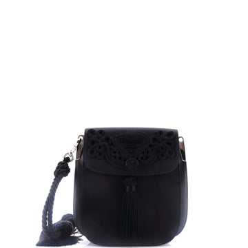 Prada Margit Shoulder Bag Embroidered Tessuto Small