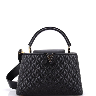 Louis Vuitton Capucines Bag Monogram Flower Quilted Lambskin PM