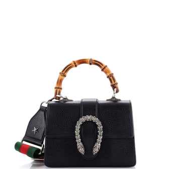 Gucci Dionysus Bamboo Top Handle Bag Leather Mini