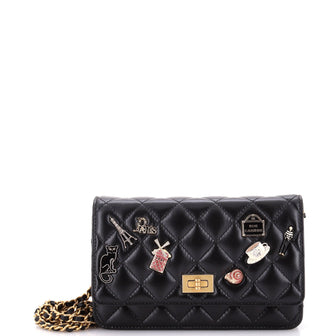 Chanel Lucky Charms Reissue 2.55 Wallet on Chain Quilted Calfskin