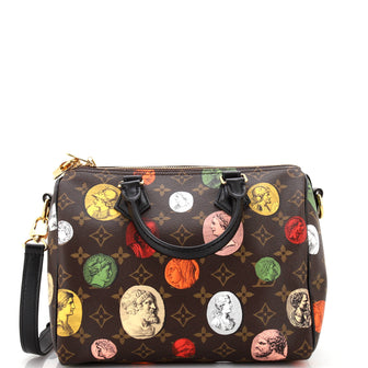 Louis Vuitton Speedy Bandouliere Bag Limited Edition Fornasetti Cameo Monogram Canvas 25