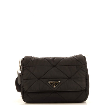 Prada Padded Flap Shoulder Bag Quilted Tessuto
