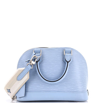 Louis Vuitton Alma Handbag Epi Leather with Logo Jacquard Strap BB