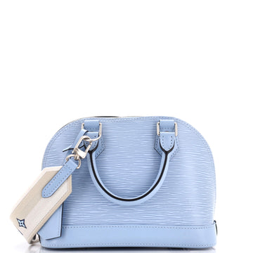 Louis Vuitton Alma Handbag Epi Leather with Logo Jacquard Strap BB