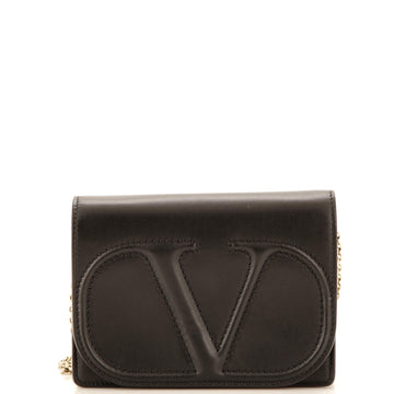 Valentino Garavani VLogo Chain Wallet Leather Mini
