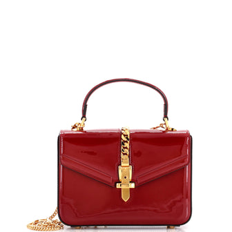 Gucci Sylvie 1969 Top Handle Bag Patent Mini