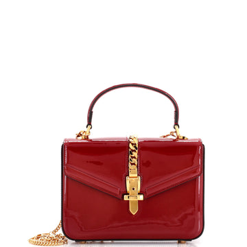 Gucci Sylvie 1969 Top Handle Bag Patent Mini
