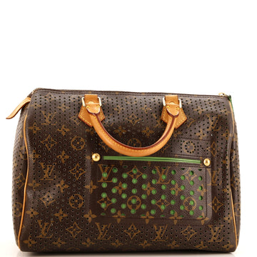 Louis Vuitton Speedy Handbag Perforated Monogram Canvas 30