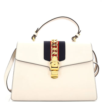 Gucci Sylvie Top Handle Bag Leather Medium