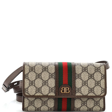 Balenciaga x Gucci The Hacker Wallet on Strap BB Coated Canvas