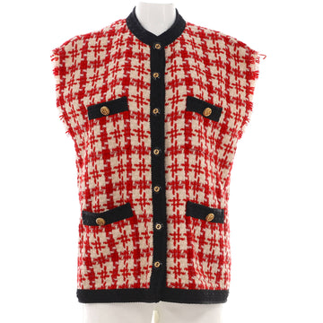 Gucci Women's Houndstooth Button Up Jacket Tweed