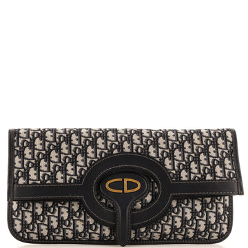 Christian Dior Fold Over Clutch Oblique Canvas