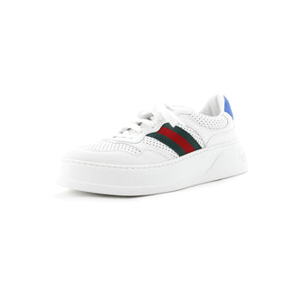 Gucci Chunky B Web Sneakers Perforated Leather