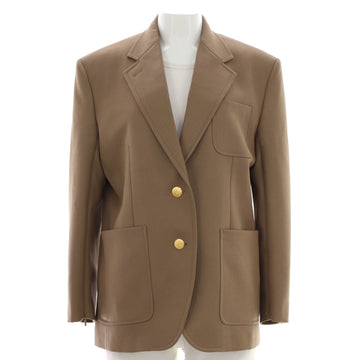 Gucci Women's Zip Sleeves Single Breasted Blazer Wool