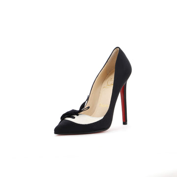 Christian Louboutin Women's Love Me Pumps Satin with Pony Hair 120