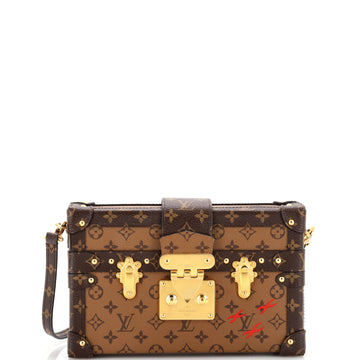 Louis Vuitton Petite Malle Handbag Reverse Monogram Canvas