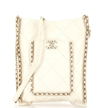 Chanel Flat Shopping Bag Quilted Calfskin Small