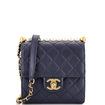 Chanel Chic Pearls Flap Bag Quilted Lambskin Mini