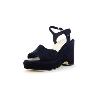 Chanel Women's CC Wedge Sandals Suede