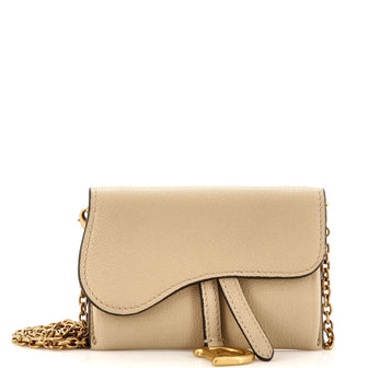 Christian Dior Saddle Nano Pouch Leather