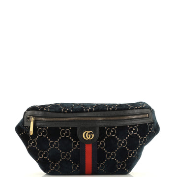 Gucci Ophidia Zip Belt Bag GG Velvet