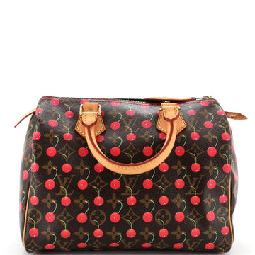 Louis Vuitton Speedy Handbag Limited Edition Monogram Cerises 25