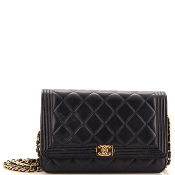 Chanel Boy Wallet on Chain Quilted Lambskin