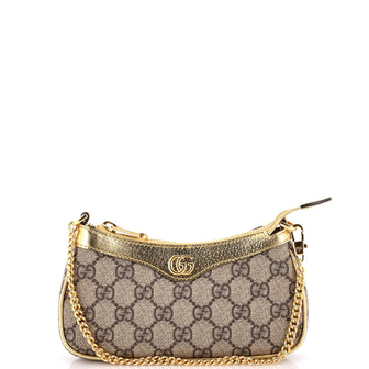 Gucci Ophidia Charm Shoulder Bag GG Coated Canvas Mini
