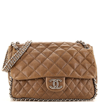 Chanel Chain Around Flap Bag Quilted Leather Maxi